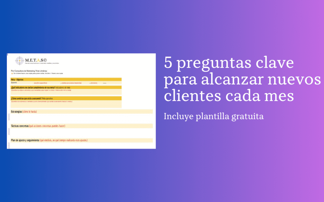 5 preguntas clave para adquirir nuevos clientes cada mes (+ plantilla)